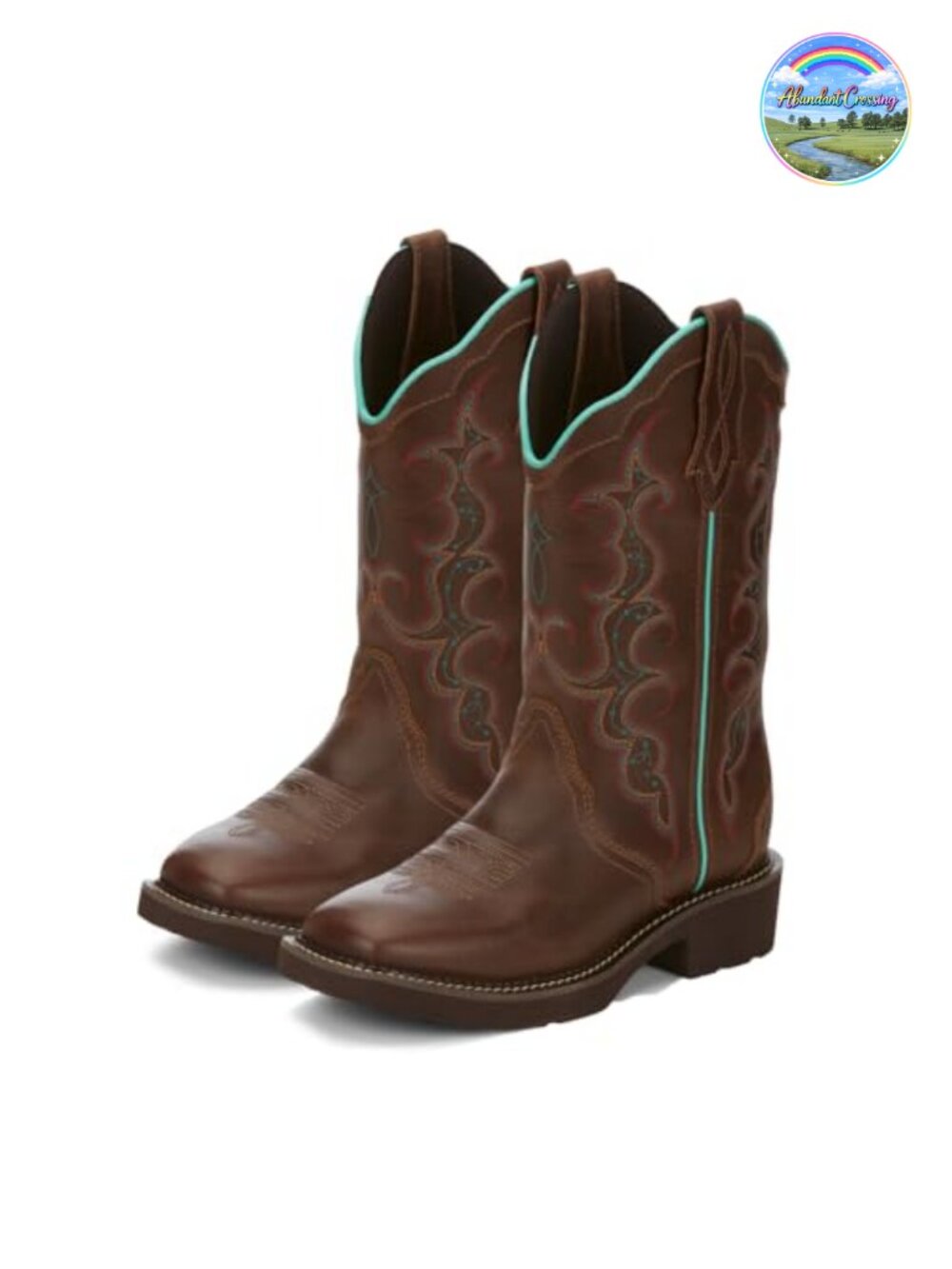 Women's Western Boot - Square Toe, Leather, J-Flex Comfort, Mid-Calf